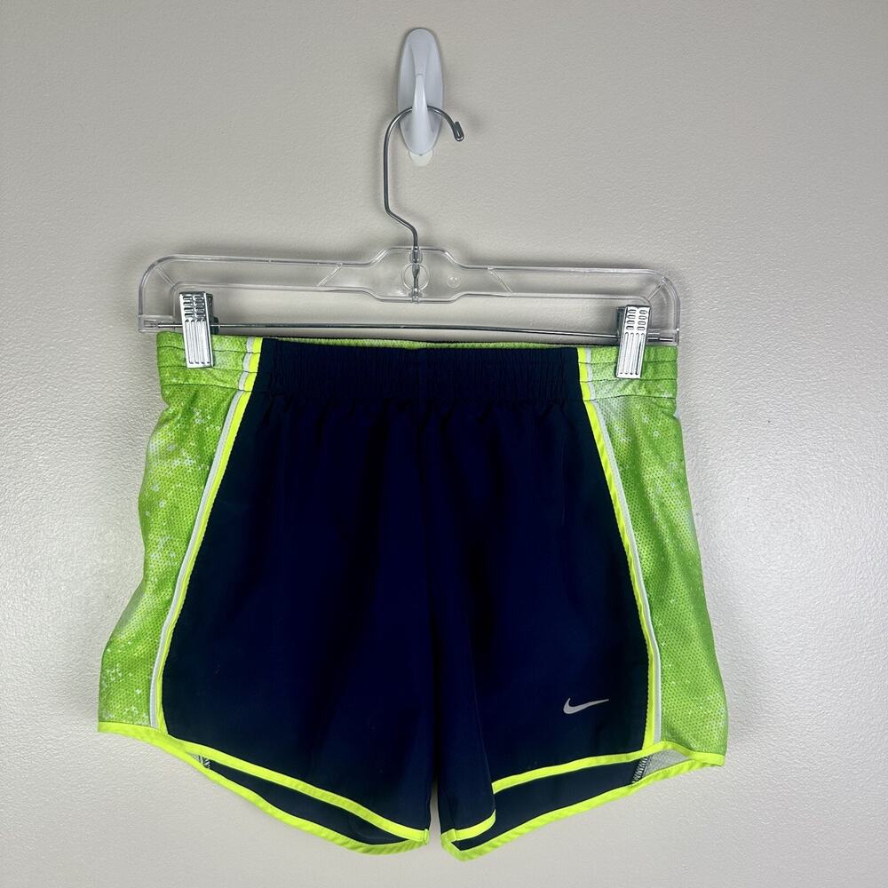 Nike Dri Fit Women’s Running Shorts Navy Green Size XS